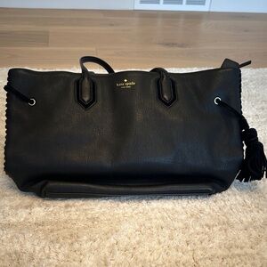 Kate Spade Black Tote with Tassel Detail
